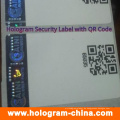 3D Laser Sicherheit Hologramm Aufkleber mit Qr Code Printing